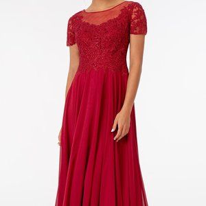 WOMEN FORMAL MOTHER OF BRIDE LONG A-LINE 2813